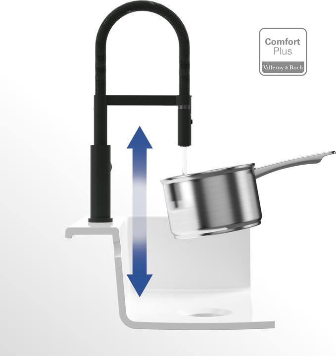 Actual product image Villeroy & Boch Steel Expert 2.0 kitchen tap, stainless steel