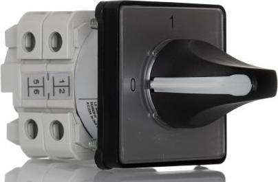 Produktbild RS PRO Nockenschalter, 3-polig / 25A, 3 Schliesser, 500V ac, 3-phasig, 2-Stufen Schraub, 90°-Wurfwink