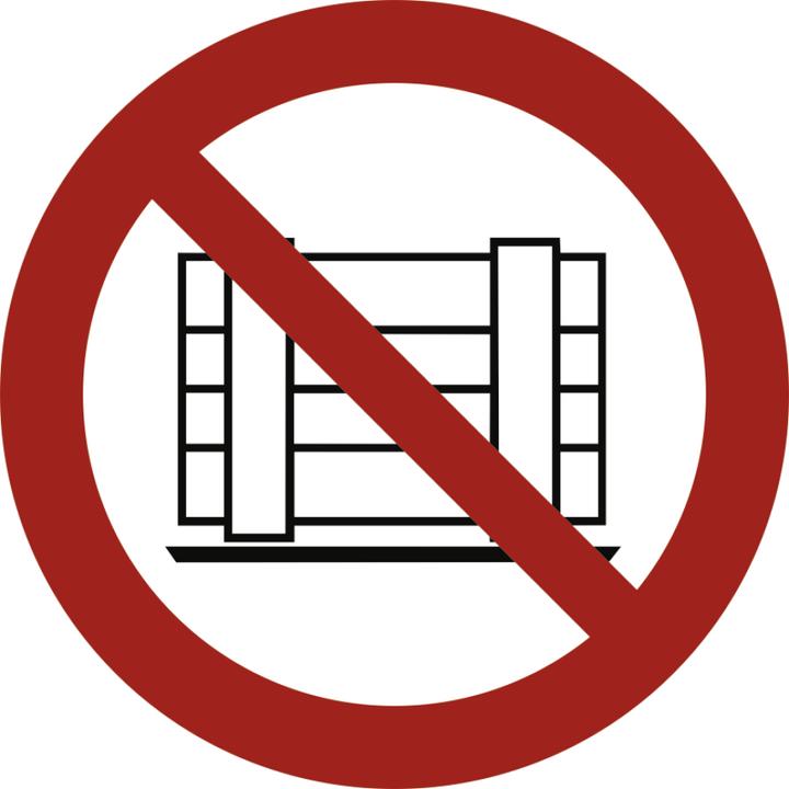 Moedel Cartello di divieto di sosta o di deposito nel nostro magazzino centrale