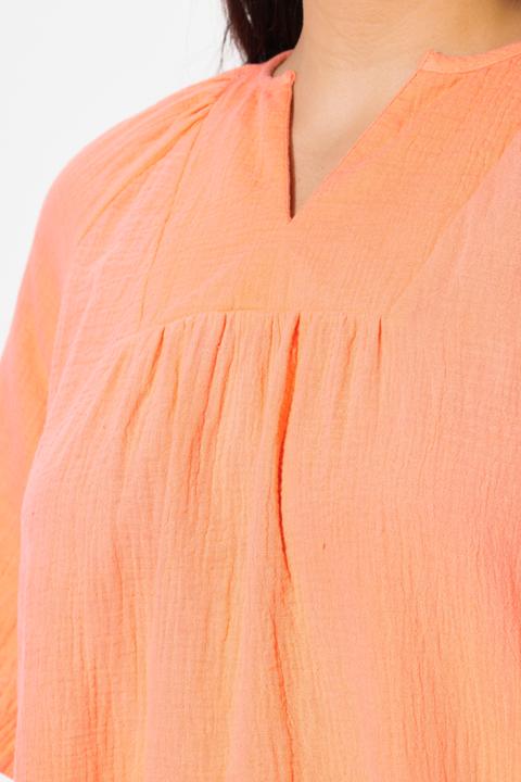 Produktbild Ulla Popken Musselin-Bluse, A-Linie, Tunika-Ausschnitt, Halbarm (46, 48)