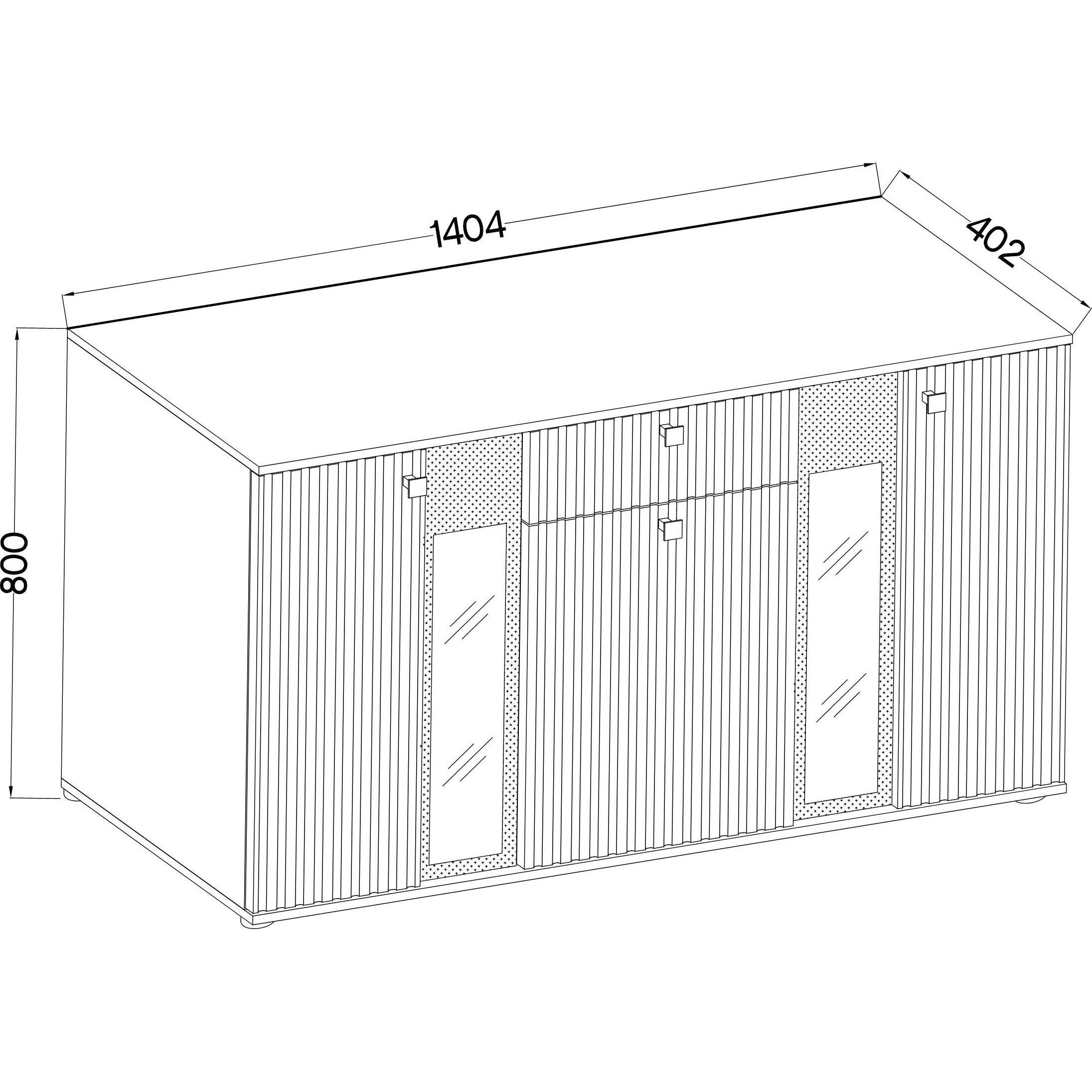 Thumbnail - ADRK Furniture, Kommode + Sideboard, Kommode SALIA (140.5 x 40 x 80 cm)