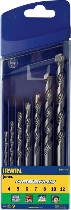Actual product image Irwin Drill set MASONRY 412 mm (10, 12 mm, 4.5, 6, 7, 8)