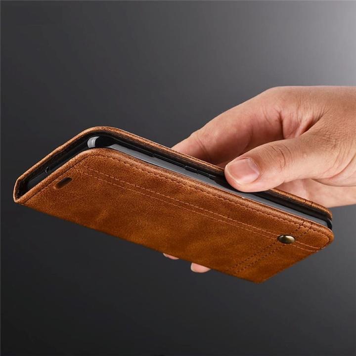 Produktbild König Design Sony Xperia XZ2 Handy Hülle Schutz Tasche Case Flip Cover Wallet Schale Braun (Sony Xperia XZ2)