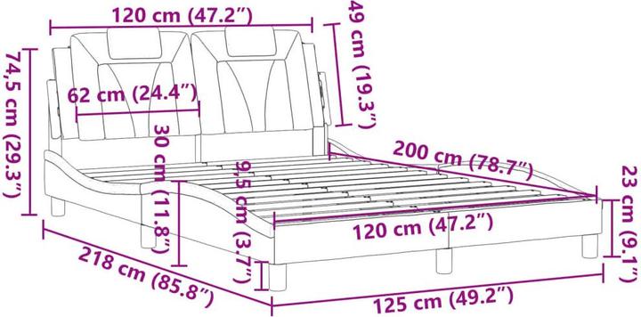 Image du produit vidaXL Bettgestell (120 x 200 cm)