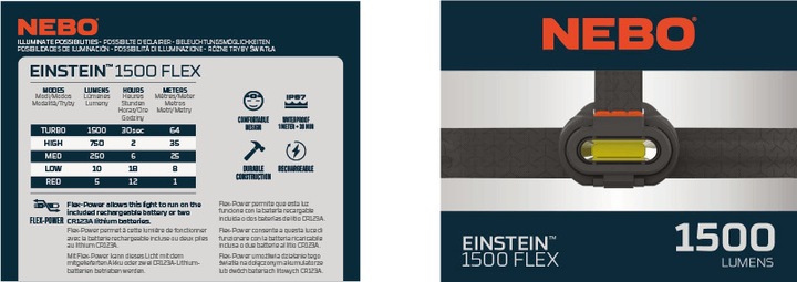 Produktbild Nebo Einstein 1500 Flex (1500 lm)