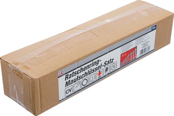 Actual product image BGS Ratchet Combination Wrench Set flexible Heads 8 - 32 mm 13 pcs. (32 mm, 19 mm, 12 mm, 24 mm, 14 mm, 22 mm, 16 mm, 23 mm, 10 mm, 21 mm, 18 mm, 27 mm, 31 mm, 17 mm, 11 mm, 15 mm, 26 mm, 30 mm, 8 mm, 28 mm, 9 mm, 29 mm, 13 mm, 20 mm, 25 mm)