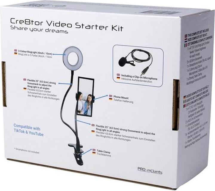 Actual product image PRO-mounts Cre8tor Video Starter Kit (Ring light, Video light)
