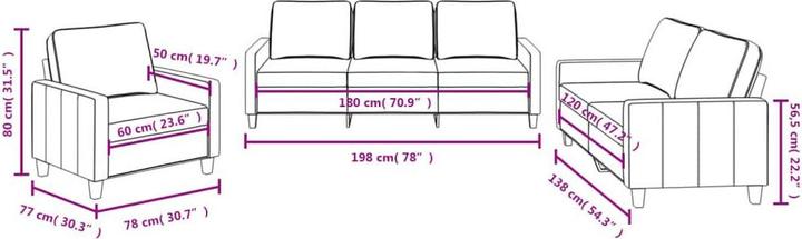 Image du produit vidaXL Sofagarnitur (3 places)