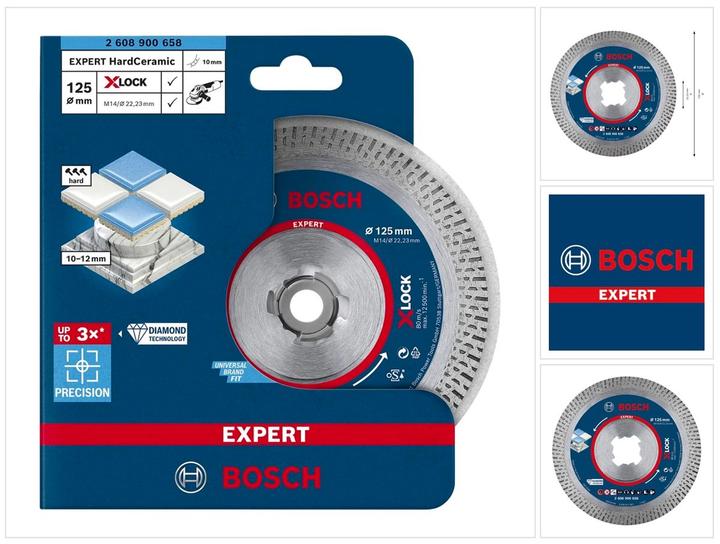 Produktbild Bosch Professional Zubehör EXPERT HardCeramic X-LOCK Diamanttrennscheiben, 125 x 22.23 x 1.4 x 10 mm