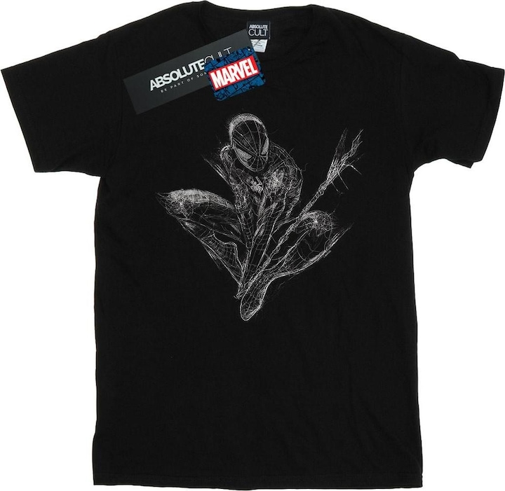 Image du produit - T-shirt SPIDER-MAN WEB CROUCH - Fille (152, 158)