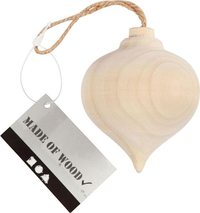 Produktbild Creativ Company Anhänger Spitze Weihnachtskugel aus Holz