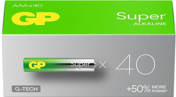 Produktbild GP Batteries Super (40 Stk., AAA, 575 mAh)