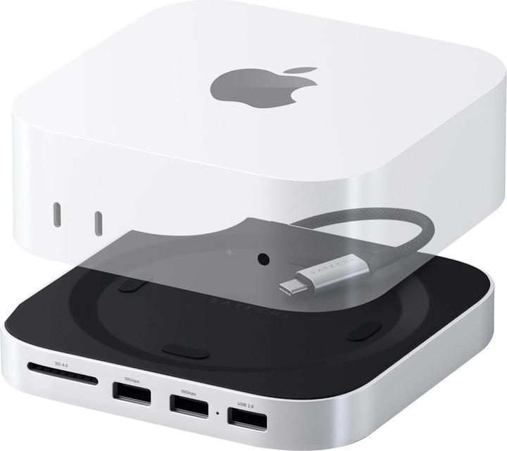 Immagine prodotto Satechi Mac Mini M4 Stand & Hub with SSD Enclosure (USB-C, 5 porte)