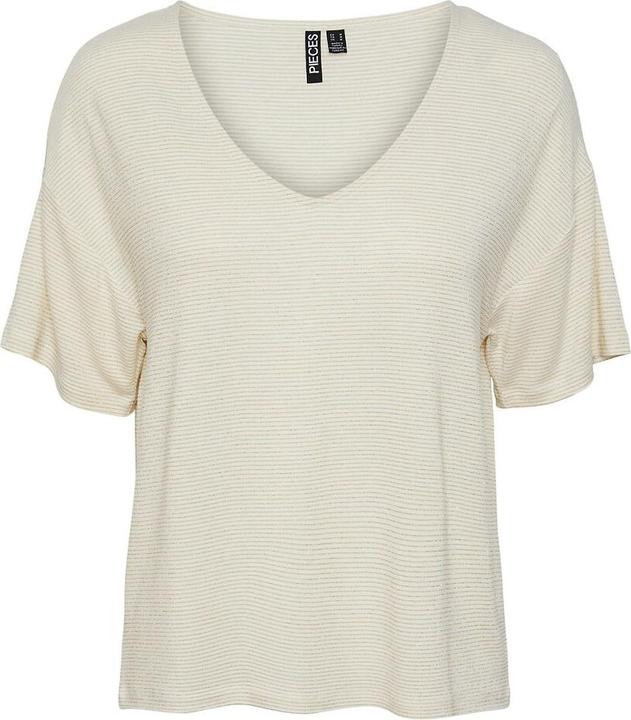 Immagine prodotto Pieces Oversized T-Shirt mit feinen Glanzstreifen (M)