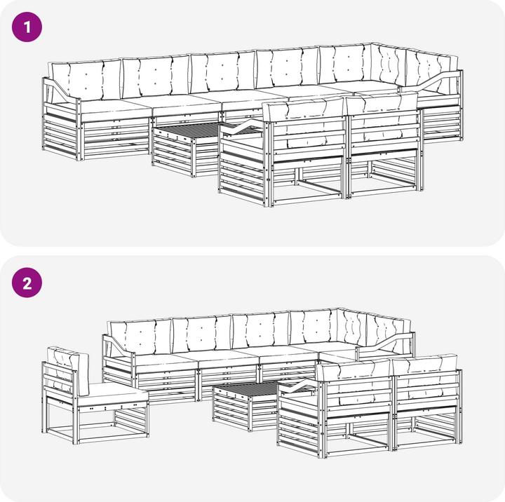 Produktbild vidaXL Outdoor-Sofa