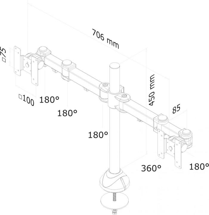 Image du produit Neomounts Fpma-D960dg (Tables, 27", 6 kg)