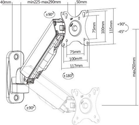 Image du produit equip Support mural 17"-32"/9kg 1TFT ->Tensomètre à ressort (Mur, 32", 9 kg)