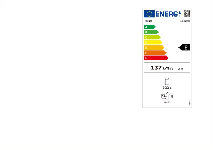 Energy Label Hisense RL415N4ACE (332 l)