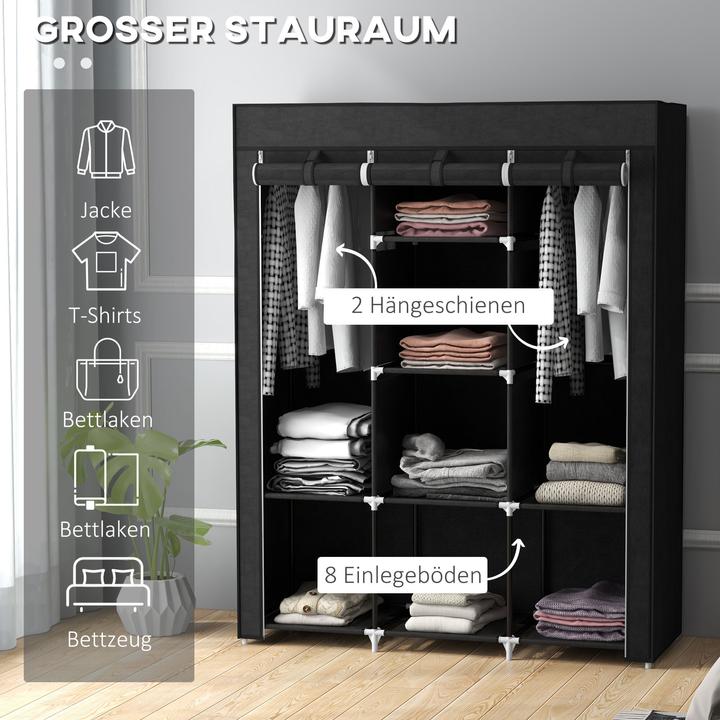 Image du produit Homcom Armoire en tissu avec armoire en tissu (125 x 43 x 162,5 cm)