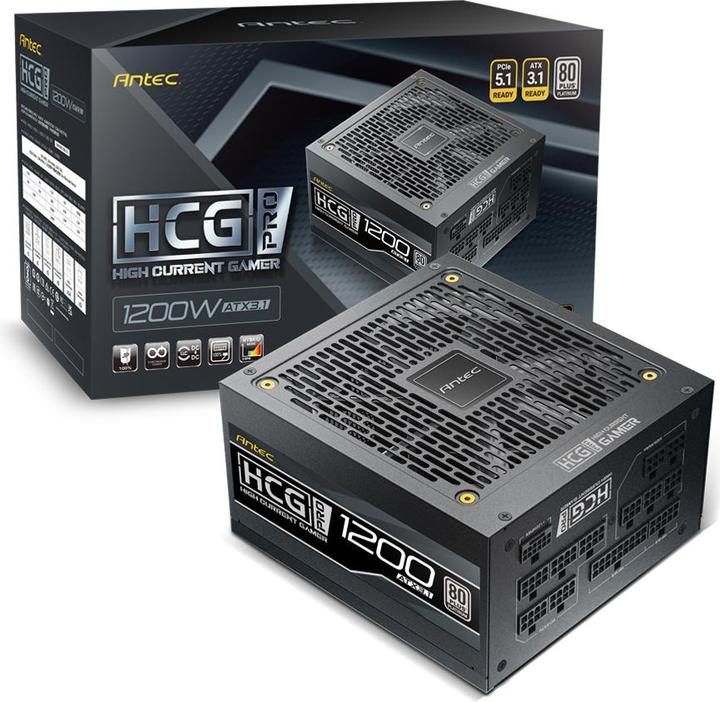 Actual product image Antec Power supply HCG 1200 PRO P EC ATX3.1 Modular 80+ Platinum retail (1200 W)