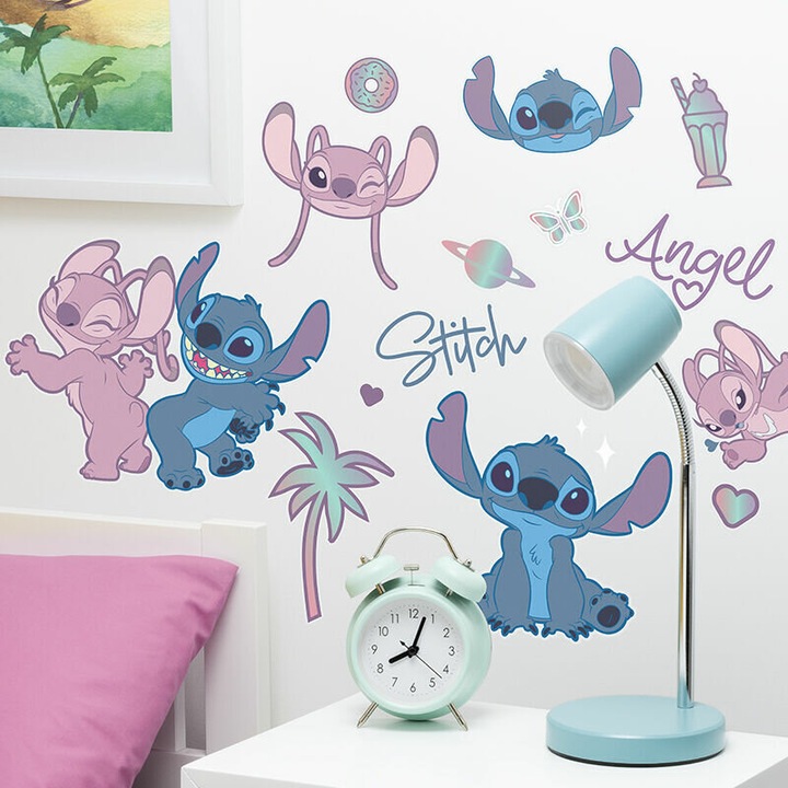 Actual product image Paladone Products Disney - Lilo et Stitch - Stickers Muraux Stitch et Angel (44 x 23 cm)