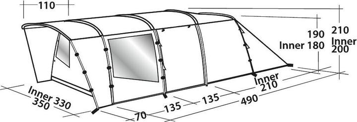 Actual product image Easy Camp Palmdale 600 family tent (Tunnel tent, 20.50 kg, 6 persons)