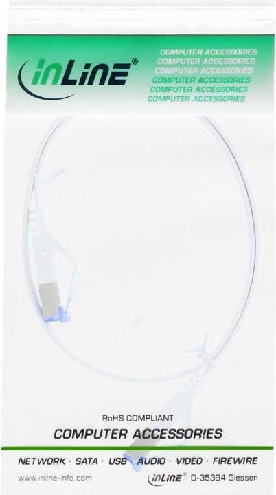 Actual product image InLine Patch cable flat U/FTP (U/FTP, CAT6a, 0.50 m)
