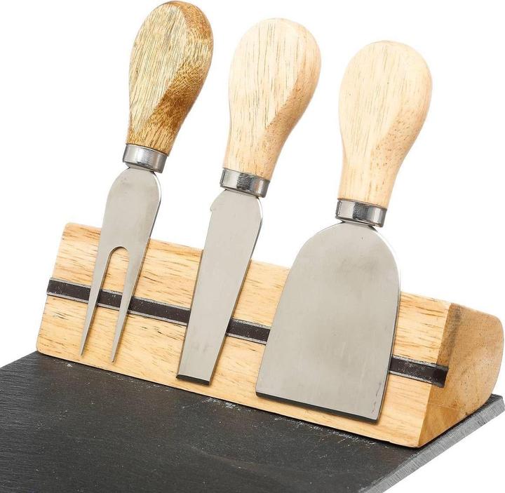 Produktbild Secret de Gourmet Käsetablett mit 3 Messern - Schiefer