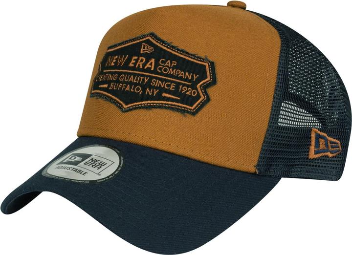 Produktbild New Era Adjustable Trucker Cap - RETRO PATCH navy / peanut (One Size)