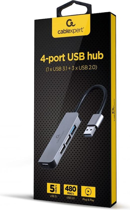 Image du produit Gembird Hub USB 4 ports (USB-C, 4 Ports)