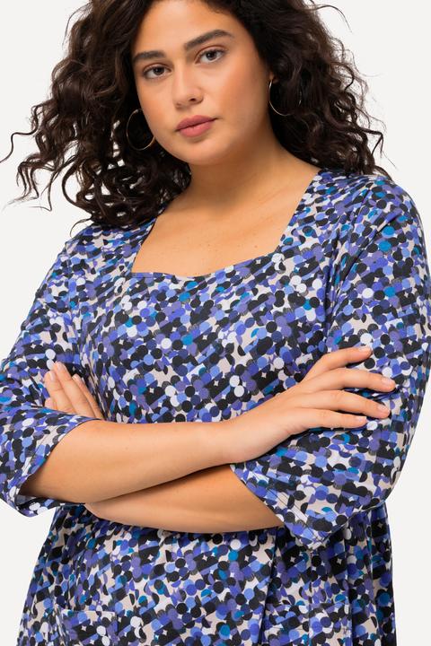 Actual product image Ulla Popken Dot Print Empire Knit A-line Pocket Dress (60)