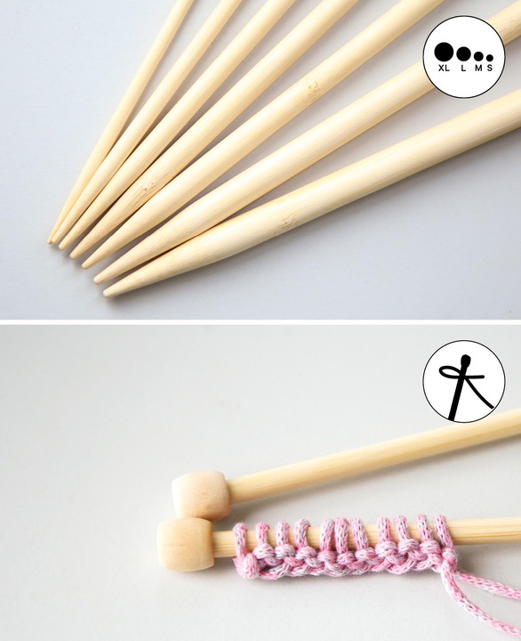 Produktbild Lalana Stricknadeln 8 mm, 2 Stück