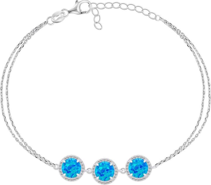 Immagine prodotto Brilio Argento - Incantevole bracciale in argento con opali sintetici BRC71WB