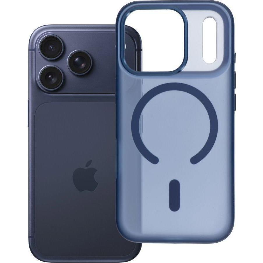 OEM Back panel cover Case for iPhone 17 PRO Flexline Mag Cover compatible with MagSafe navy blue (Apple iPhone 17 Pro), Cover smartphone, Blu