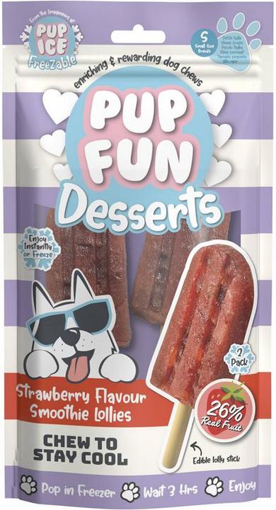 Produktbild Pup Ice Eiscreme Lollies, Erdbeere (60 g)