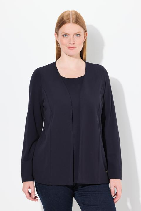 Produktbild Ulla Popken 2-in-1-Sweatjacke, Rundhals, Teilungsnähte, Langarm (42, 44)