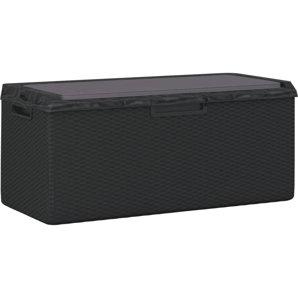 VidaXL, Kissenbox, Gartentruhe mit Sitzkissen Anthrazit 350 L PP,Farbe