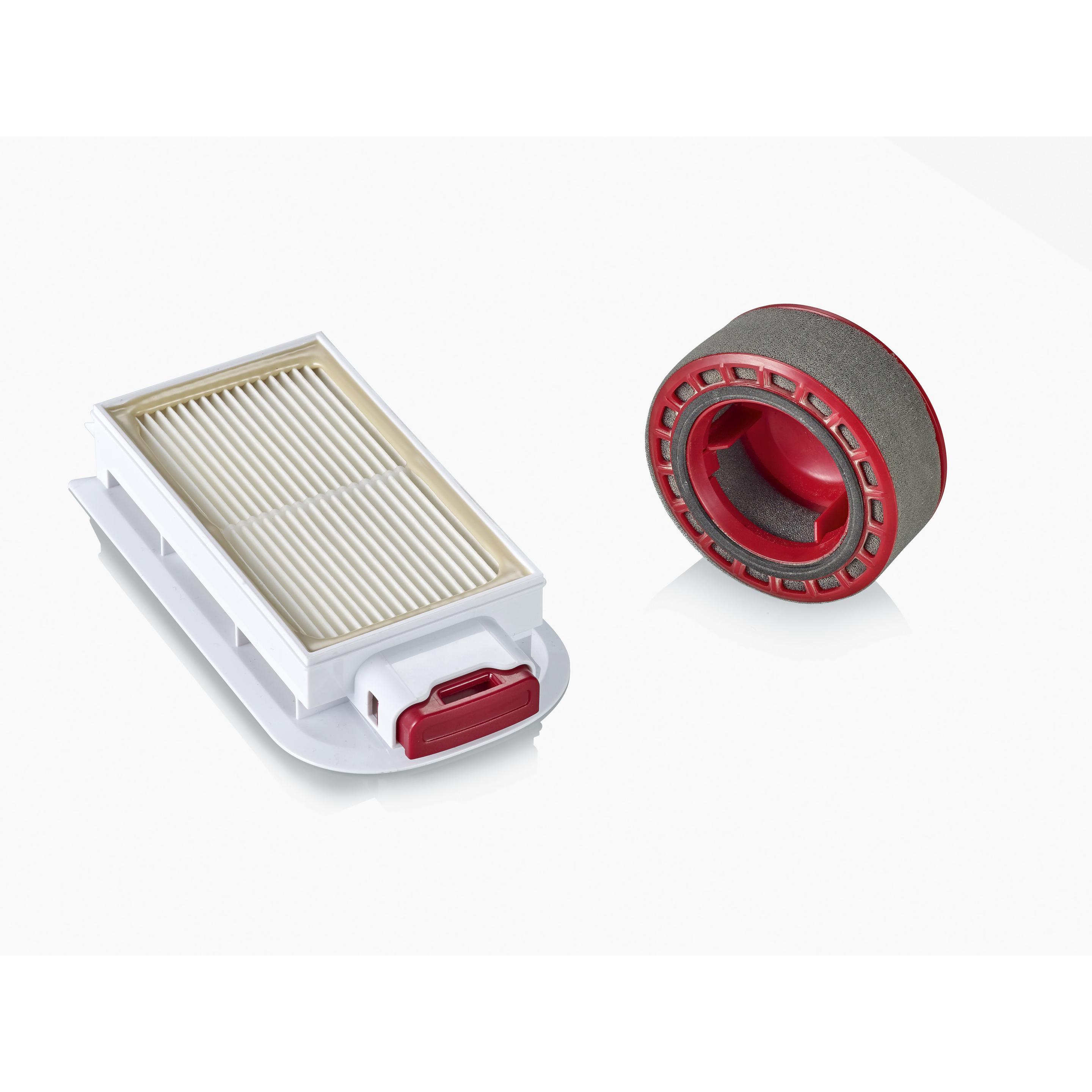 Severin ZB7225 Filterset weiss / rot, Staubsauger Zubehör, Rot, Weiss