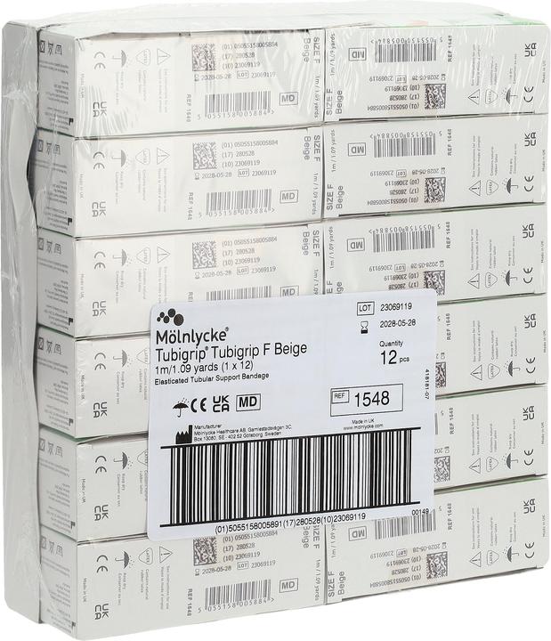 Actual product image Mölnlycke Schlauchbandage F 1mx10cm beige