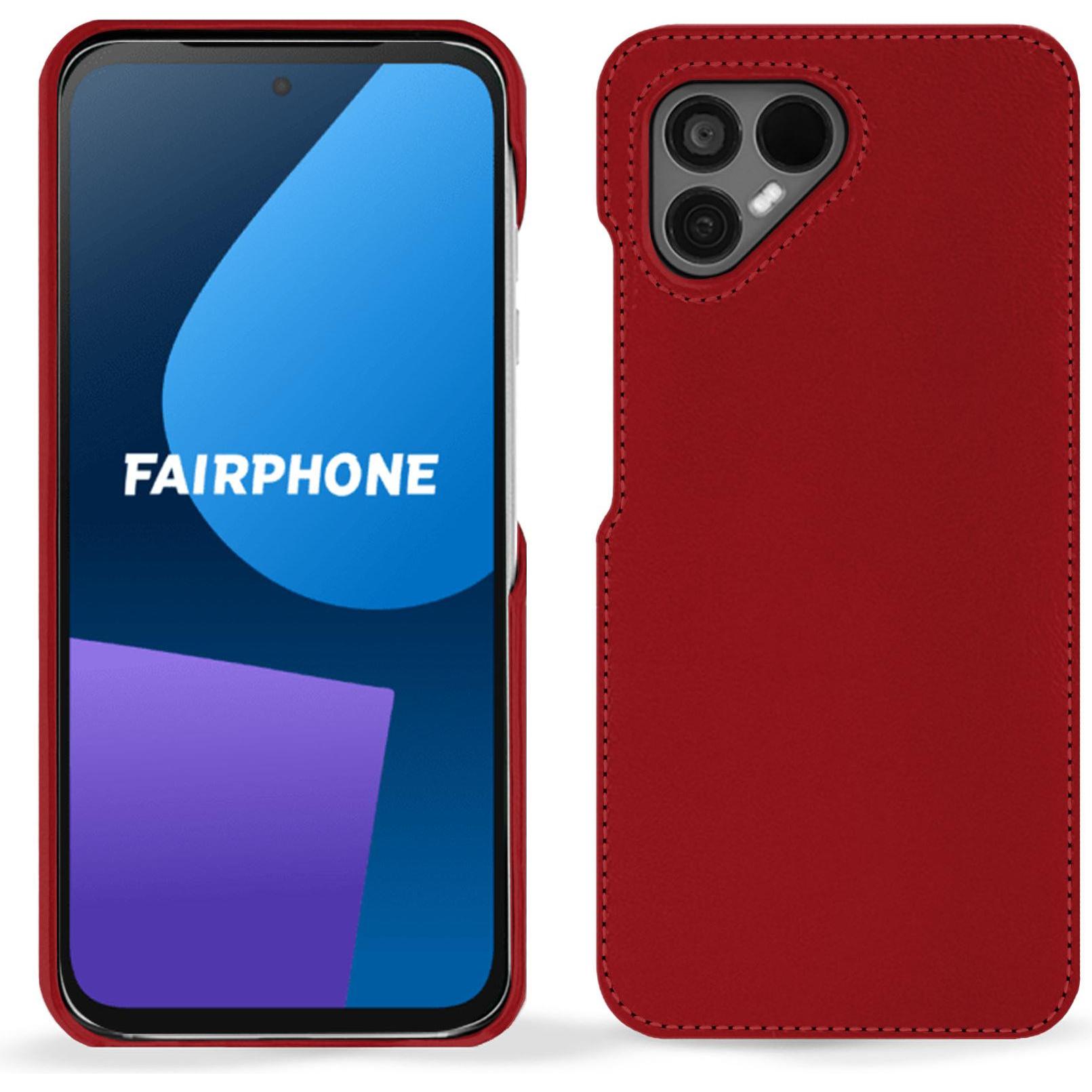 Noreve Lederschutzhülle (OnePlus 5), Smartphone Hülle, Rot