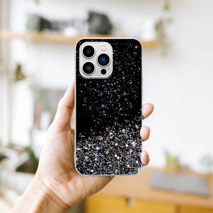 Actual product image Cadorabo TPU cover sparkling glitter (Apple iPhone 13 Pro Max)