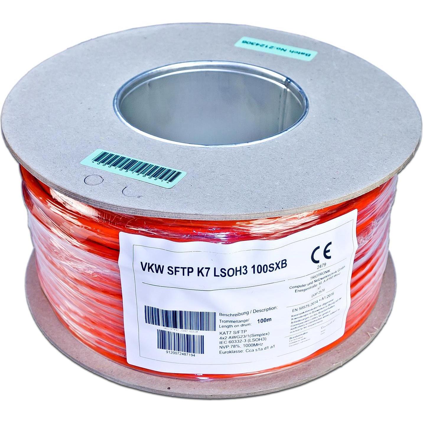 Thumbnail - Wirewin WirewinCat.7 Rohkabel Verlegekabel, S/FTP, 1000MHz, LSOH3, Single, 100m Netzwerkkabel (S/FTP, CAT7, 100 m), Netz...