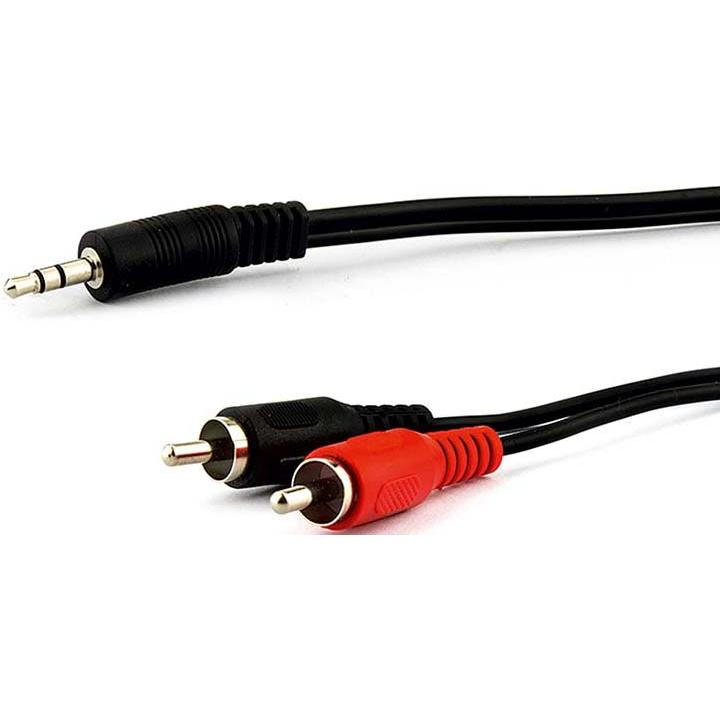 E+P B 113/05 0.5m 3.5mm 2 x RCA Schwarz Audio-Kabel (B 113/05) (0.50 m), Audio Kabel