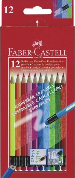 Produktbild Faber-Castell Radierbare Farbstifte (Mehrfarbig, 12 x)