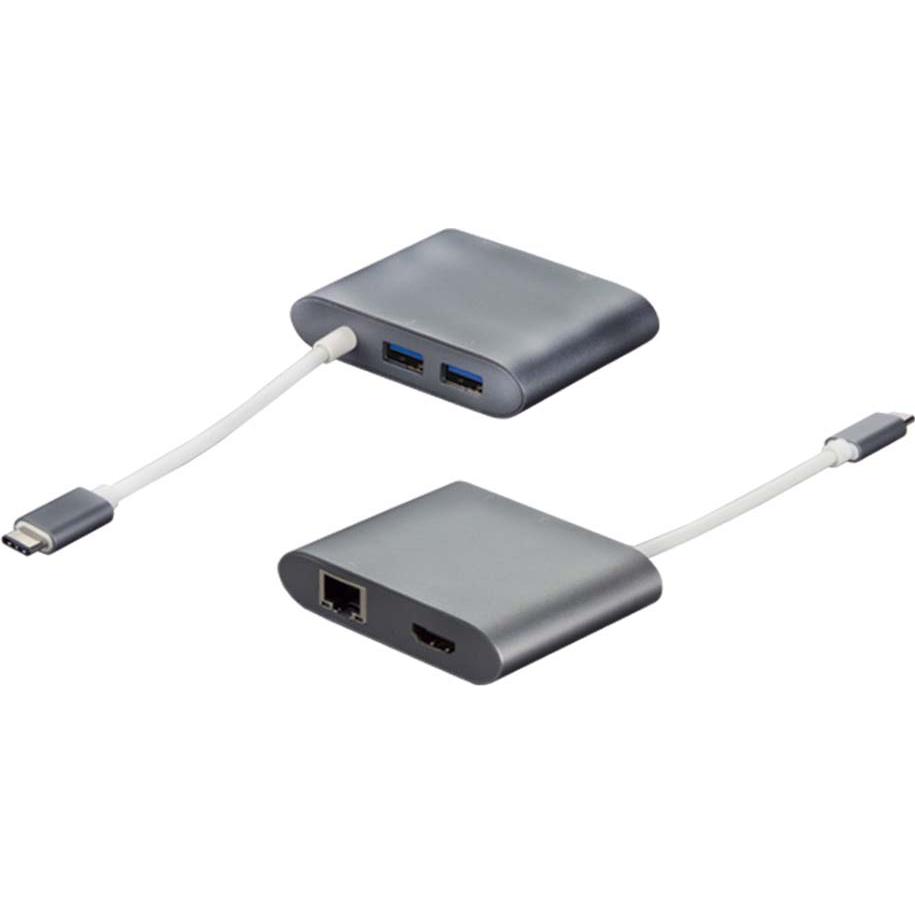 E+P Hub USB-C CC366 (USB-C, 4 porte), Docking station + Hub USB