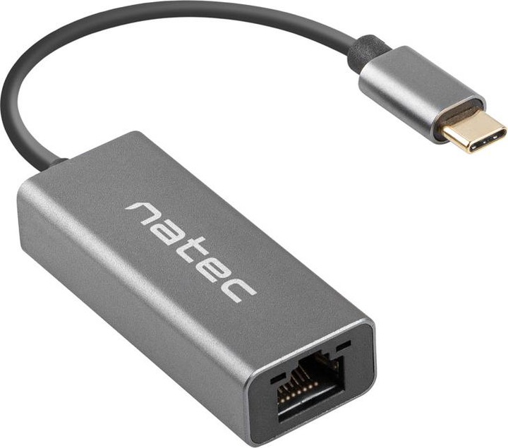 Produktbild Genesis NETWORK CARD NATEC CRICKET USB-C 3.1 1X RJ45 1GB ON CABLE (USB-C, 1 Ports)