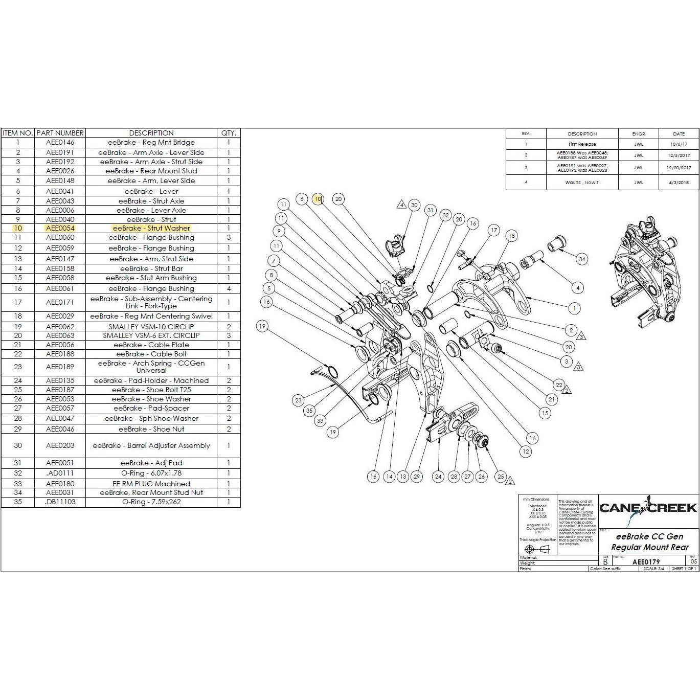 Cane Creek, Zubehör Velobremsen