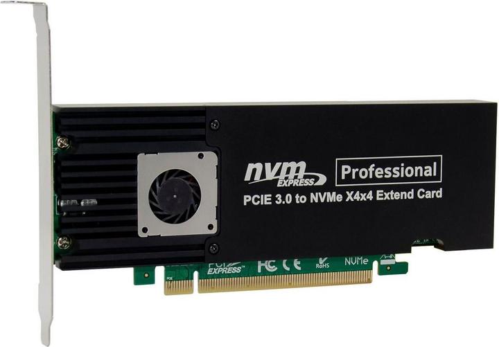 Immagine prodotto MicroConnect SSD PCIe x16 a X4X4 M.2 NVMe