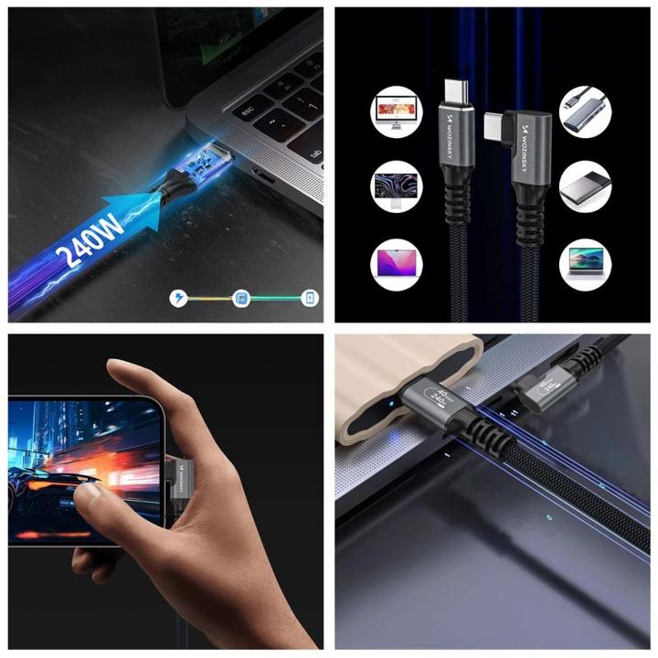 Image du produit Wozinsky USB C — USB C (2 m, USB 4, 240 W)