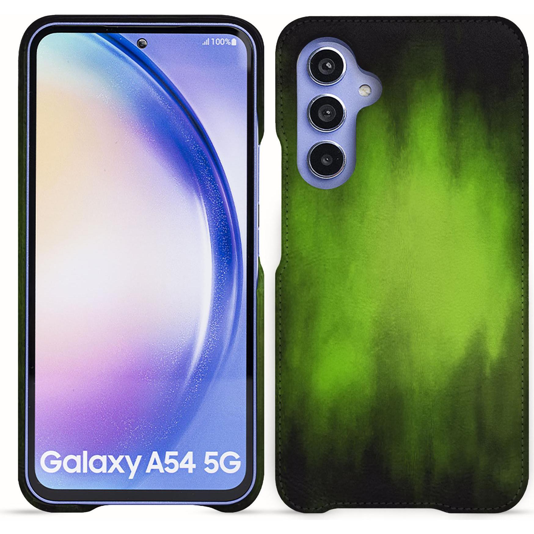 Noreve Lederschutzhülle (Samsung Galaxy A54 5G), Smartphone Hülle, Grün